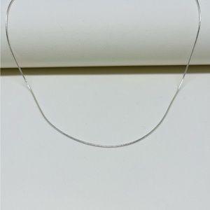 925 Italian Solid Sterling Silver Glitter Chain. 16 in. 1.0mm.